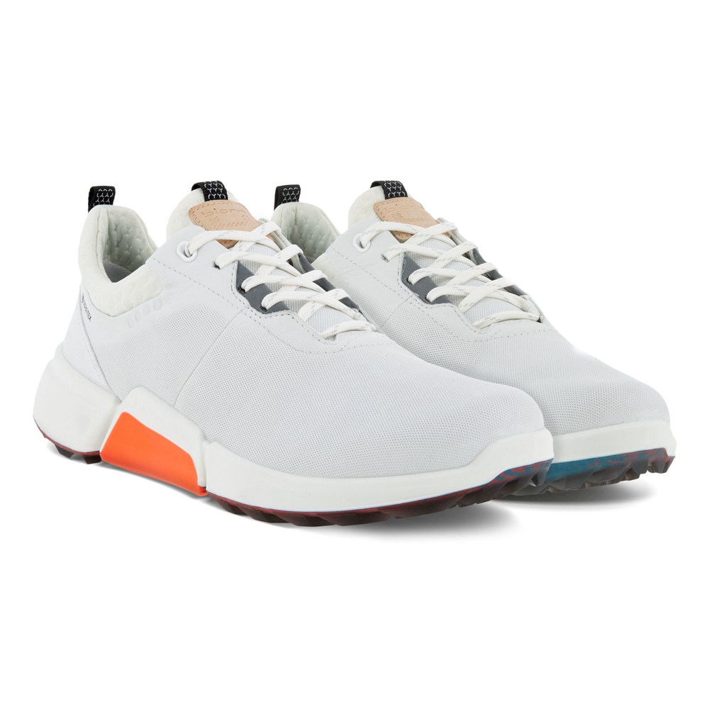 Womens Golf Shoes - ECCO Biom H4 - White - 0354RCUBY